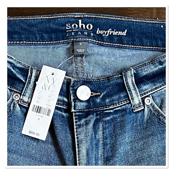 NEW YORK & CO Soho "Boyfriend" Distressed Jeans 🆕 - Picture 2 of 11